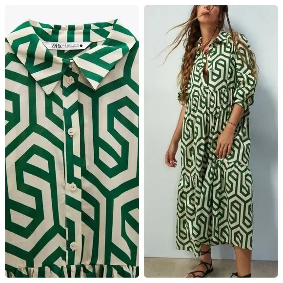 Zara | Dresses | Zaramidi Geometric Dress New | Poshmark